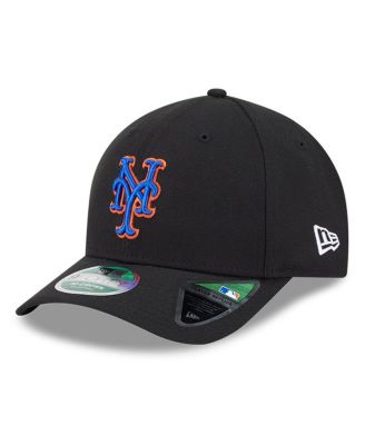 New Era - Men's Black New York Mets Player Replica 9FORTY Adjustable Hat