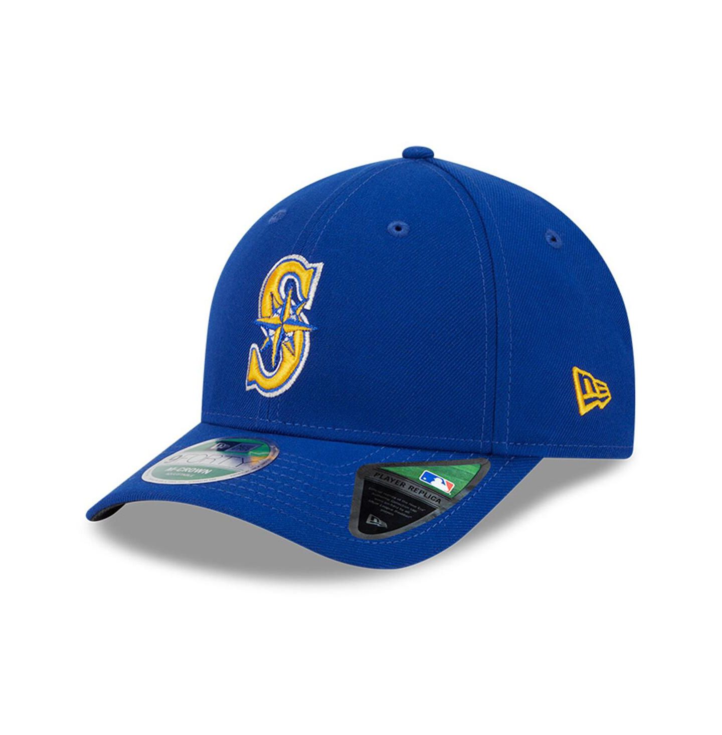 Мужская кепка New Era Royal Seattle Mariners Player Replica 9FORTY Adjustable Hat — фото 1