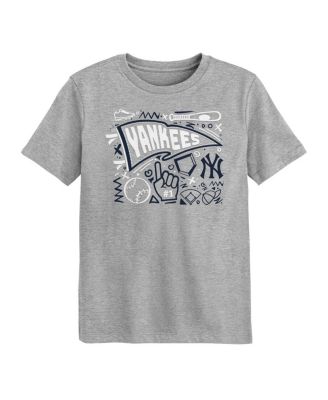 Outerstuff - Preschool Heather Gray New York Yankees Ball Park Fun T-Shirt