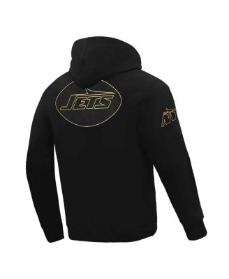 Men's Black New York Jets Classic Chenille Pullover Hoodie