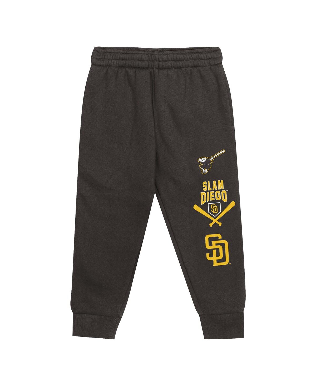 Outerstuff Toddler 2-piece Gold/brown San Diego Padres Wind Up Pullover Hoodie And Sweatpants Set In Gold,brown