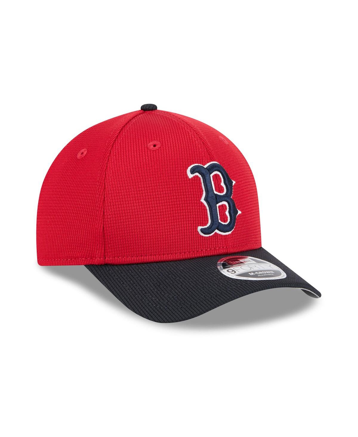 NEW ERA MEN'S RED/BLACK BOSTON RED SOX 2025 BATTING PRACTICE 9FORTY M-CROWN ADJUSTABLE HAT 