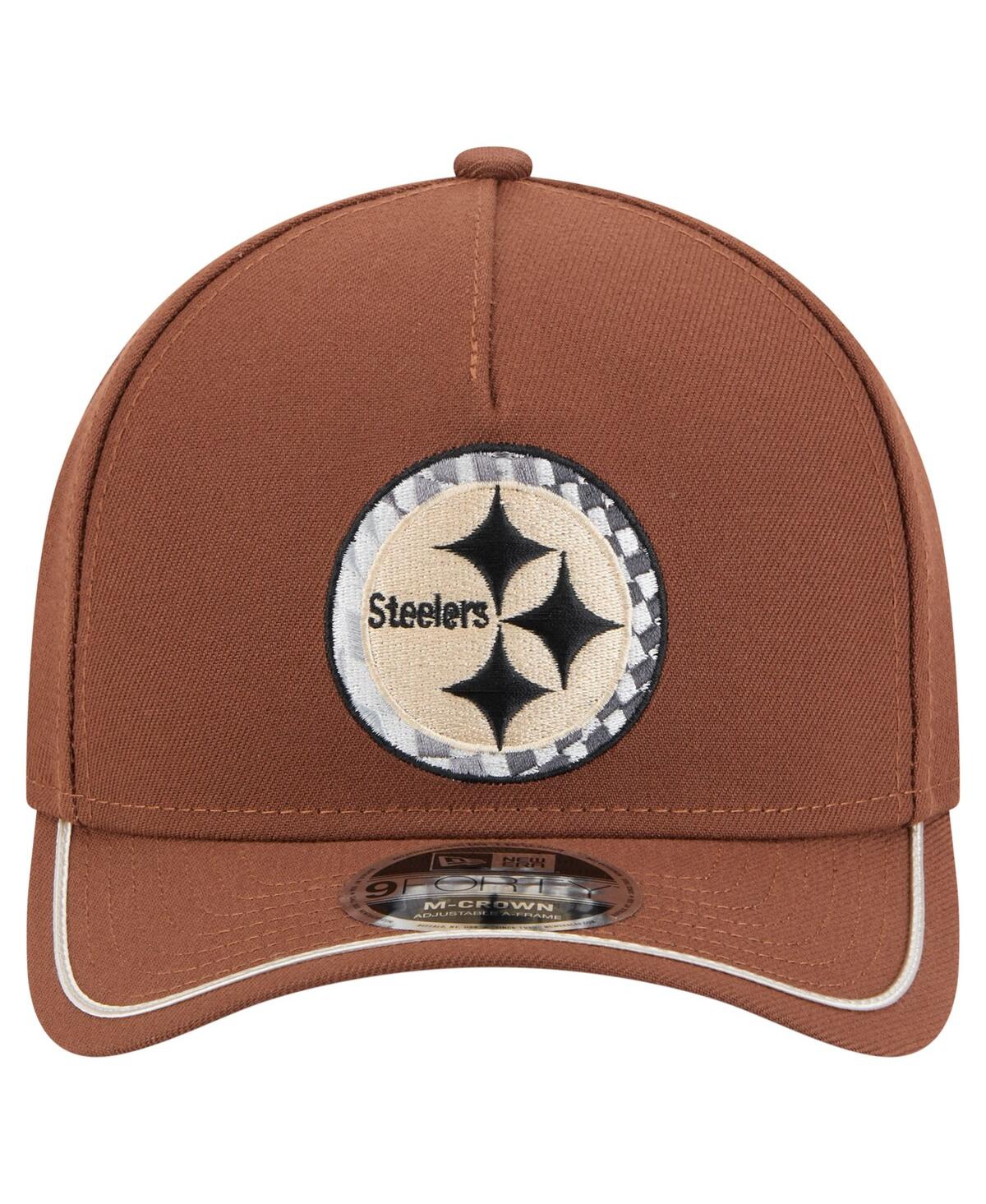 NEW ERA MEN'S BROWN PITTSBURGH STEELERS MOTORSPORT 9FORTY ADJUSTABLE HAT 