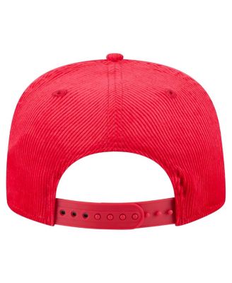 Men's Red Washington Nationals Full Circle Corduroy Golfer Adjustable Hat