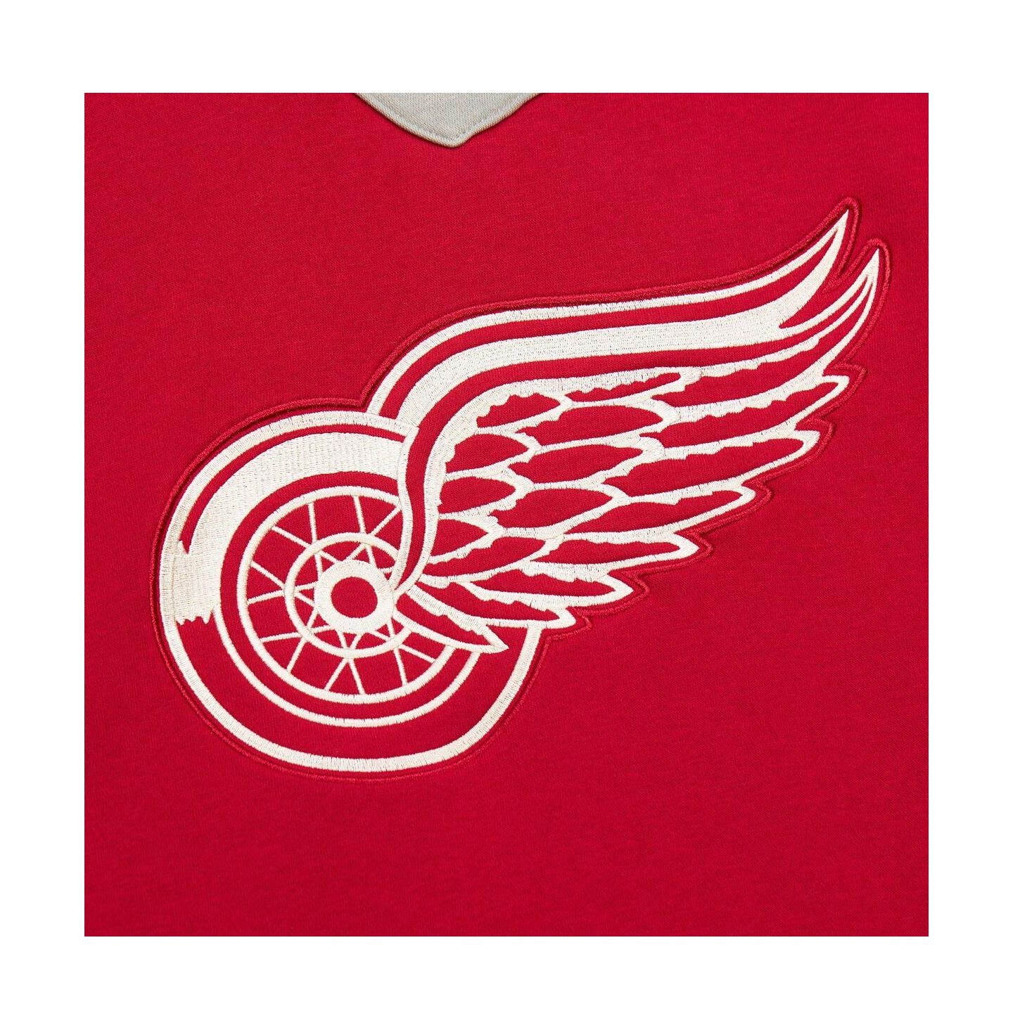 Женская толстовка Mitchell & Ness Red Detroit Red Wings Heritage Lace-Up Pullover — фото 2