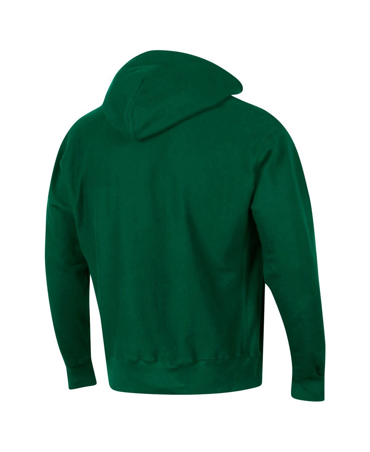 Champion Men's Green Miami Hurricanes Vault Late Night Reverse Weave Pullover Hoodie In Green