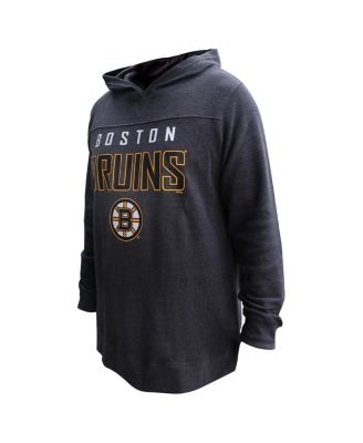 Women's David Pastrnak Black Boston Bruins Plus Size Name Number Thermal Pullover Hoodie