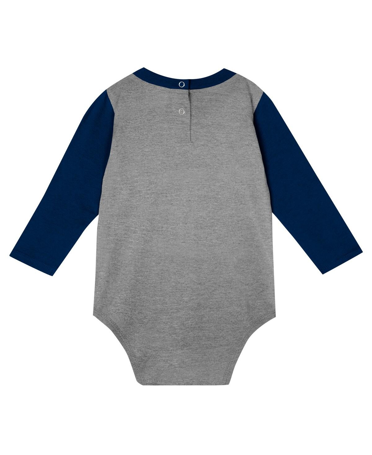Outerstuff Baby Boys And Girls Navy Penn State Nittany Lions Double Up Long Sleeve Bodysuit And Pant In Navy