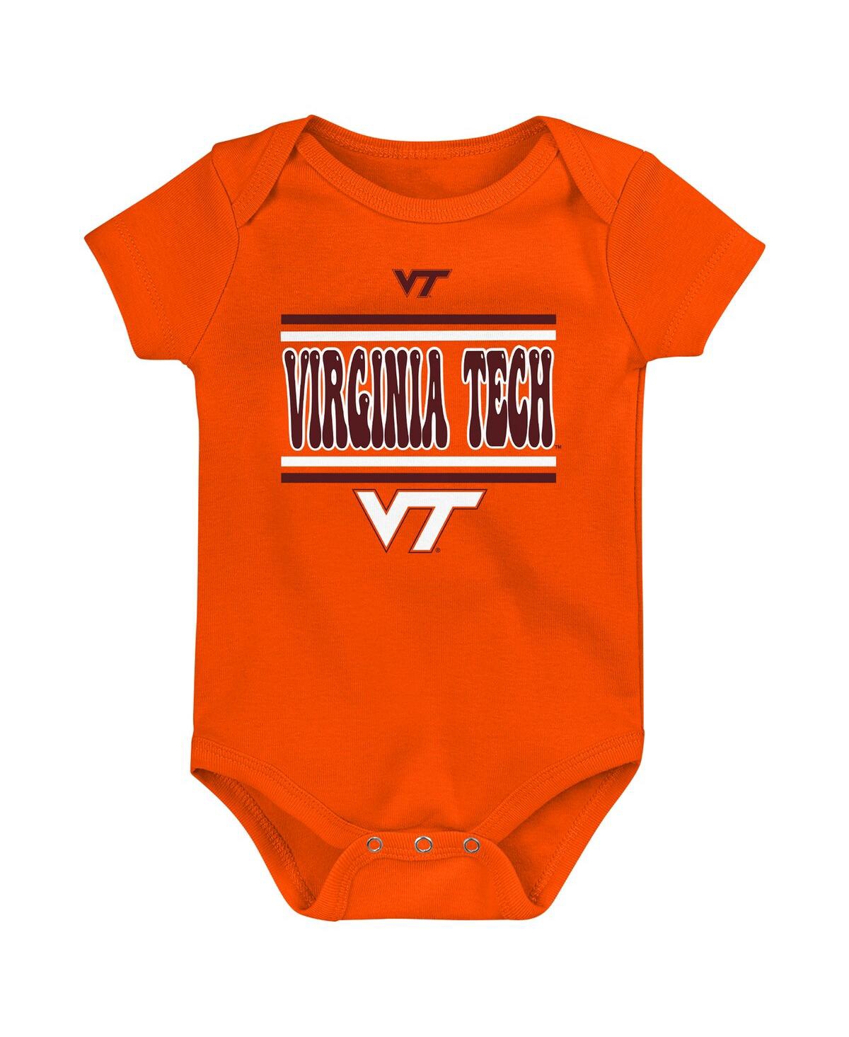 Outerstuff Newborn Maroon Virginia Tech Hokies Sunday Comics Bodysuit 3-pack In Maroon