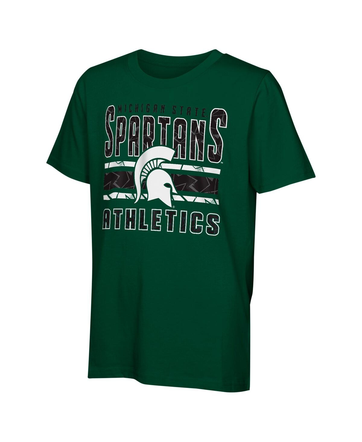 Outerstuff Big Boys And Girls Michigan State Spartans In The Mix T-shirt Combo Set In Green