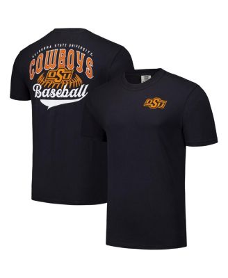 Image One - Men's Black Oklahoma State Cowboys Baseball Comfort Colors T-Shirt
