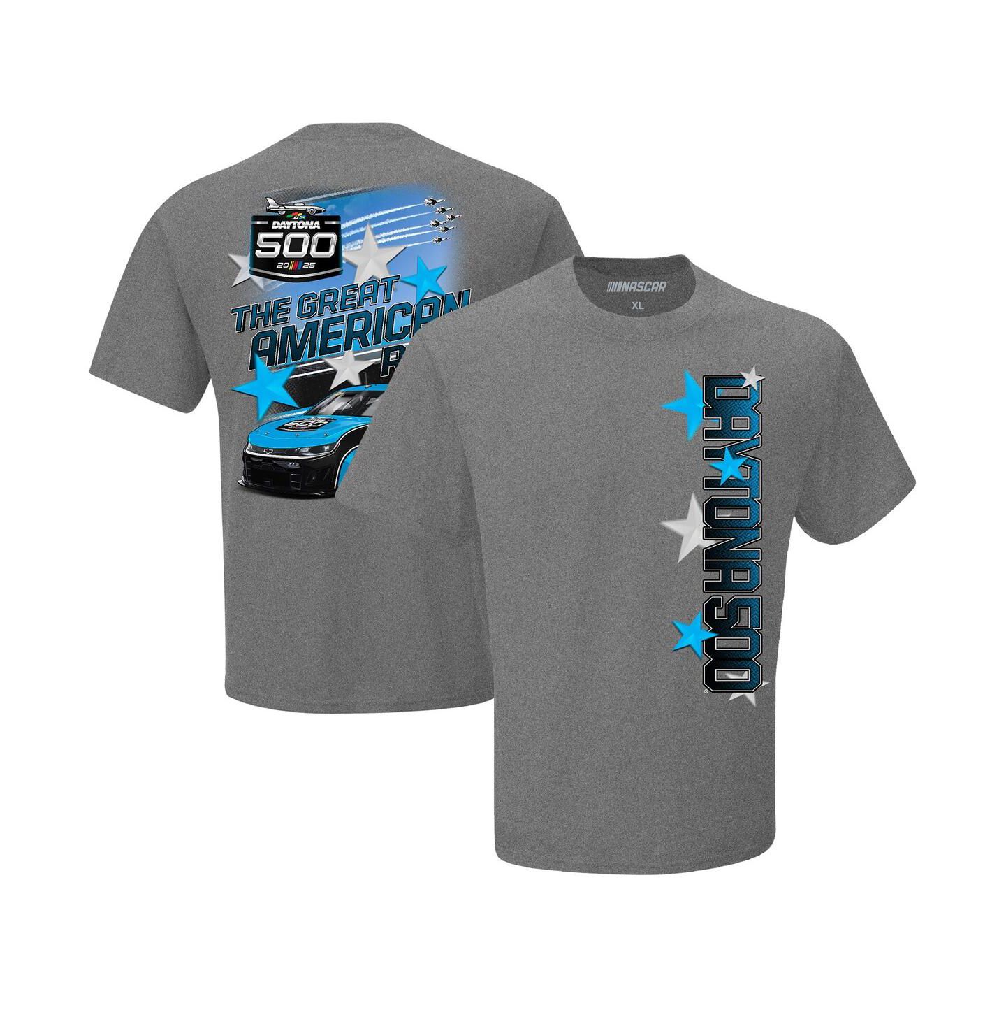Мужская футболка Checkered Flag Sports Heather Charcoal Daytona International Speedway 2025 Daytona 500 Graphic — фото 1