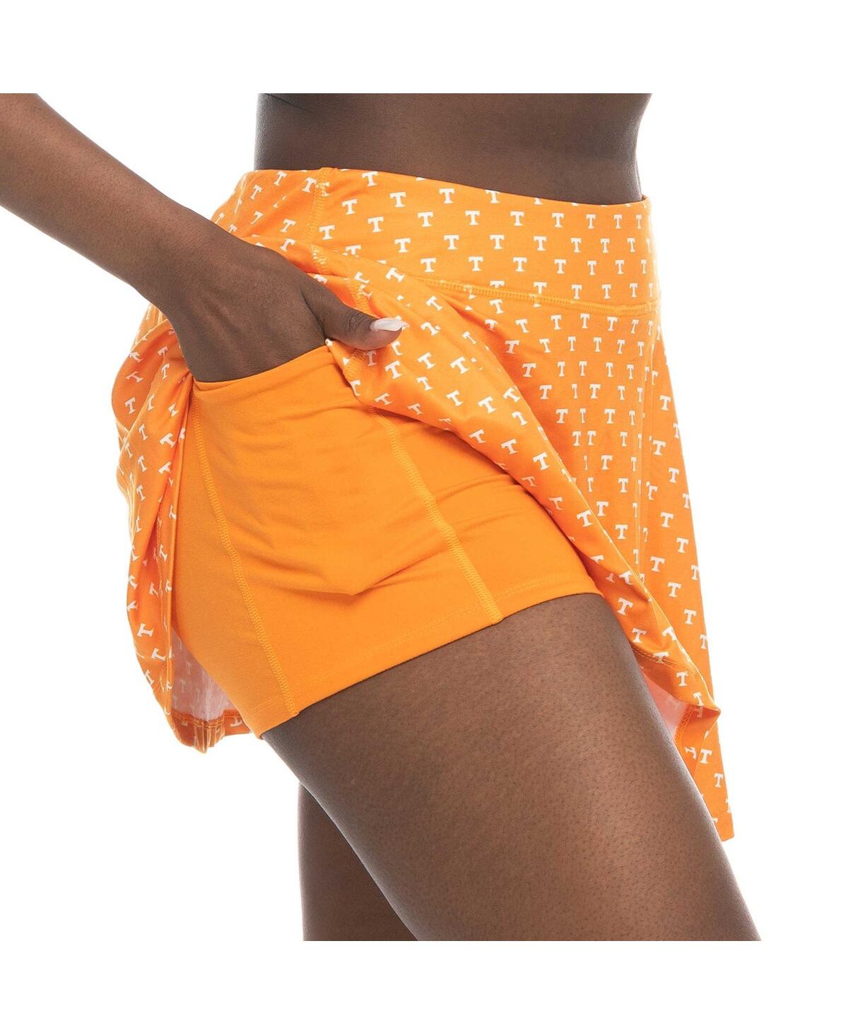 Zoozatz Women's Tennessee Orange Tennessee Volunteers Allover Print Flowy Skirt In Tennessee Orange