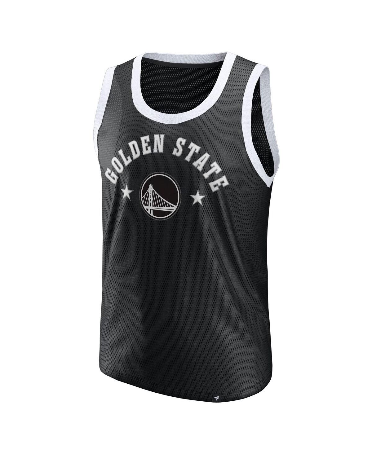 Fanatics Men's Black Golden State Warriors Mesh Tank Top In Black