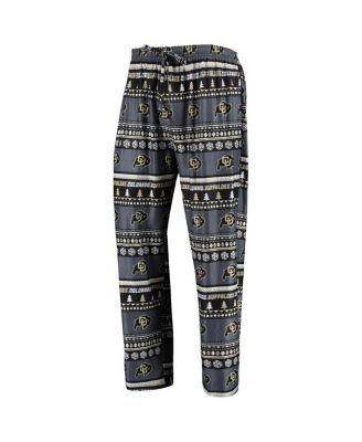 Men's Black Colorado Buffaloes Ugly Sweater Long Sleeve T-Shirt and Pants Sleep Set