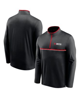 Fanatics - Men's Black D.C. United Lineup Quarter-Zip Jacket