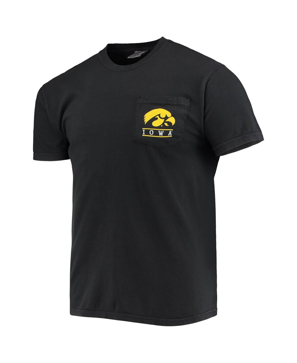 Image One Men's Black Iowa Hawkeyes Circle Campus Scene T-shirt In Black