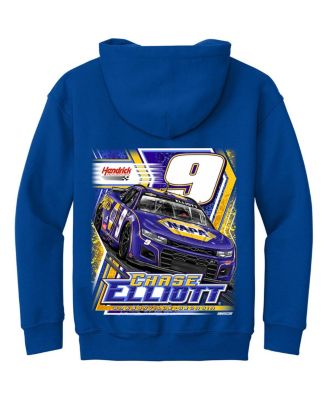 Big Boys and Girls Royal Chase Elliott NAPA Car Pullover Hoodie