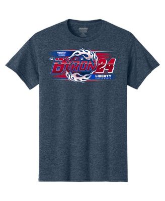 Men's Heather Navy William Byron Liberty University Car T-Shirt