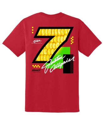 Men's Red Justin Allgaier Brandt Car T-Shirt