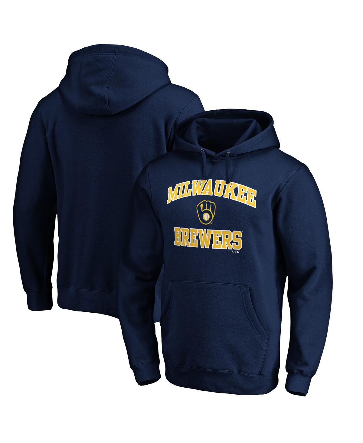 Shop Fanatics Mto Label Men's Navy Milwaukee Brewers Heart Soul Pullover Hoodie