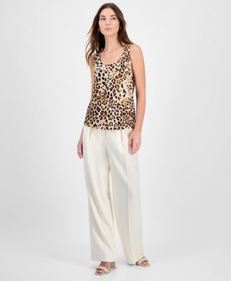 Women's Animal-Print Scoop-Neck Tank Top, Exclusively at Macy's