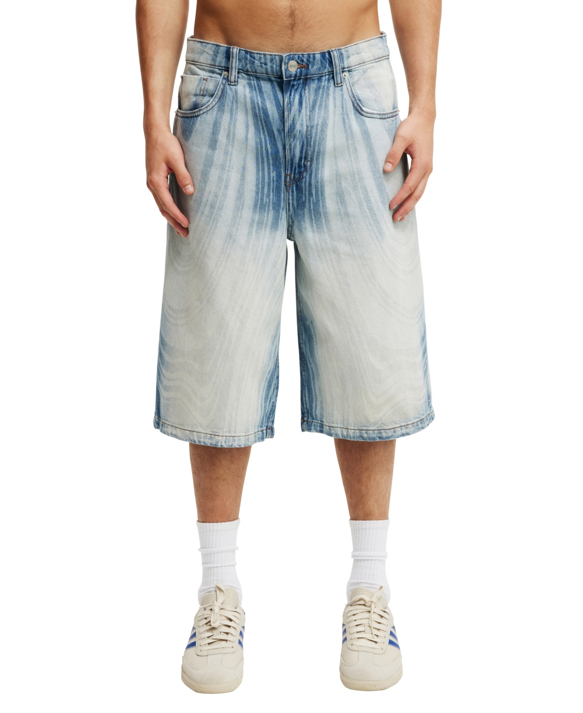 Shop Cotton On Men's Super Baggy Jort Shorts In Whirlpool Blue
