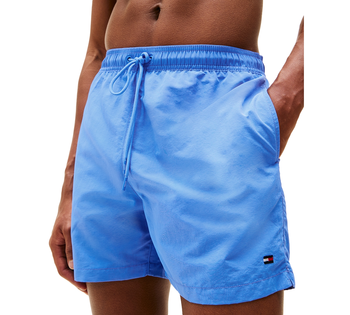 Tommy Hilfiger Men's Long Drawstring 7" Swim Trunks