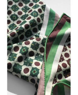Double Sided Wool Silk Scarf Of Polka Dot Bloom