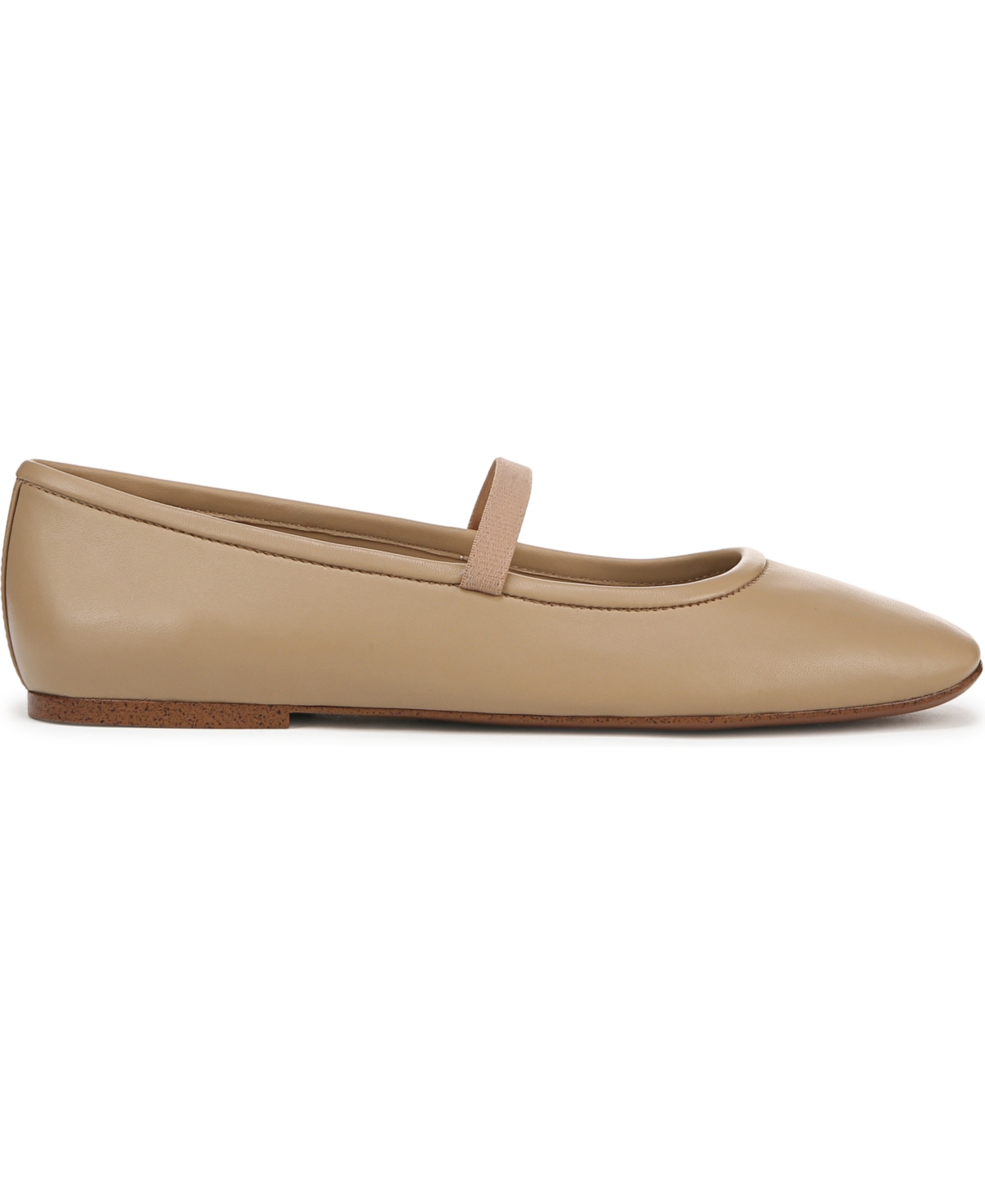 Franco Sarto Women's Eileen Square Toe Mary Jane Flats In Latte Brown Leather