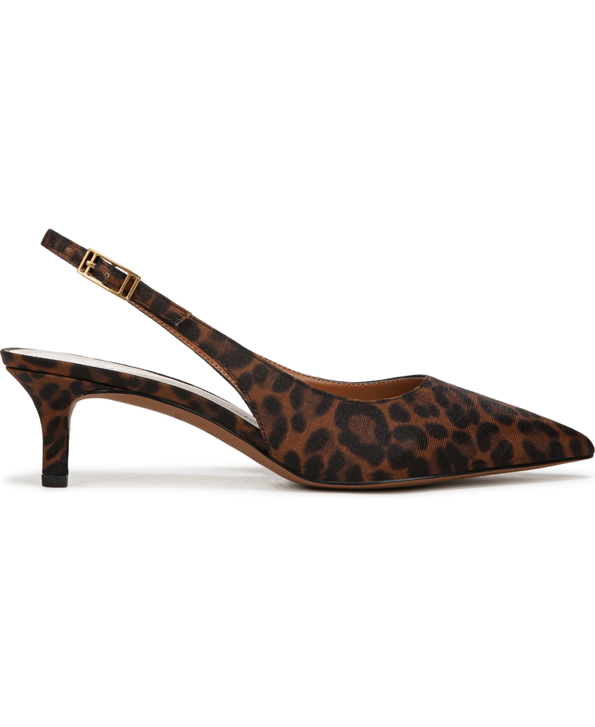 Franco Sarto Women's Kate Pointed Toe Slingback Pumps In Brown Leopard Print Fabric