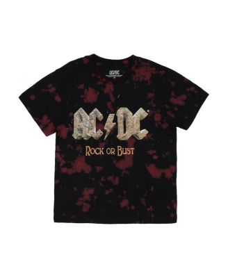 Boys ACDC Rock Or Bust Short Sleeve T-shirt & Lounge Shorts Combo Set-XXL