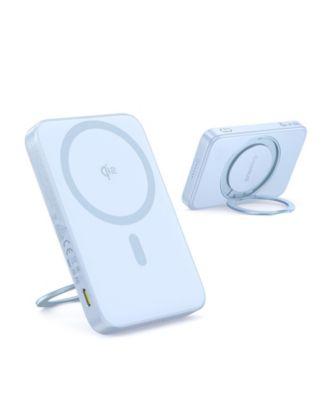 Qi2 Magnetic Power Bank 20W MagSafe Portable Charger 5000mAh Bracket Battery Pack with 360°Rotatable Ring Stand PicoGo