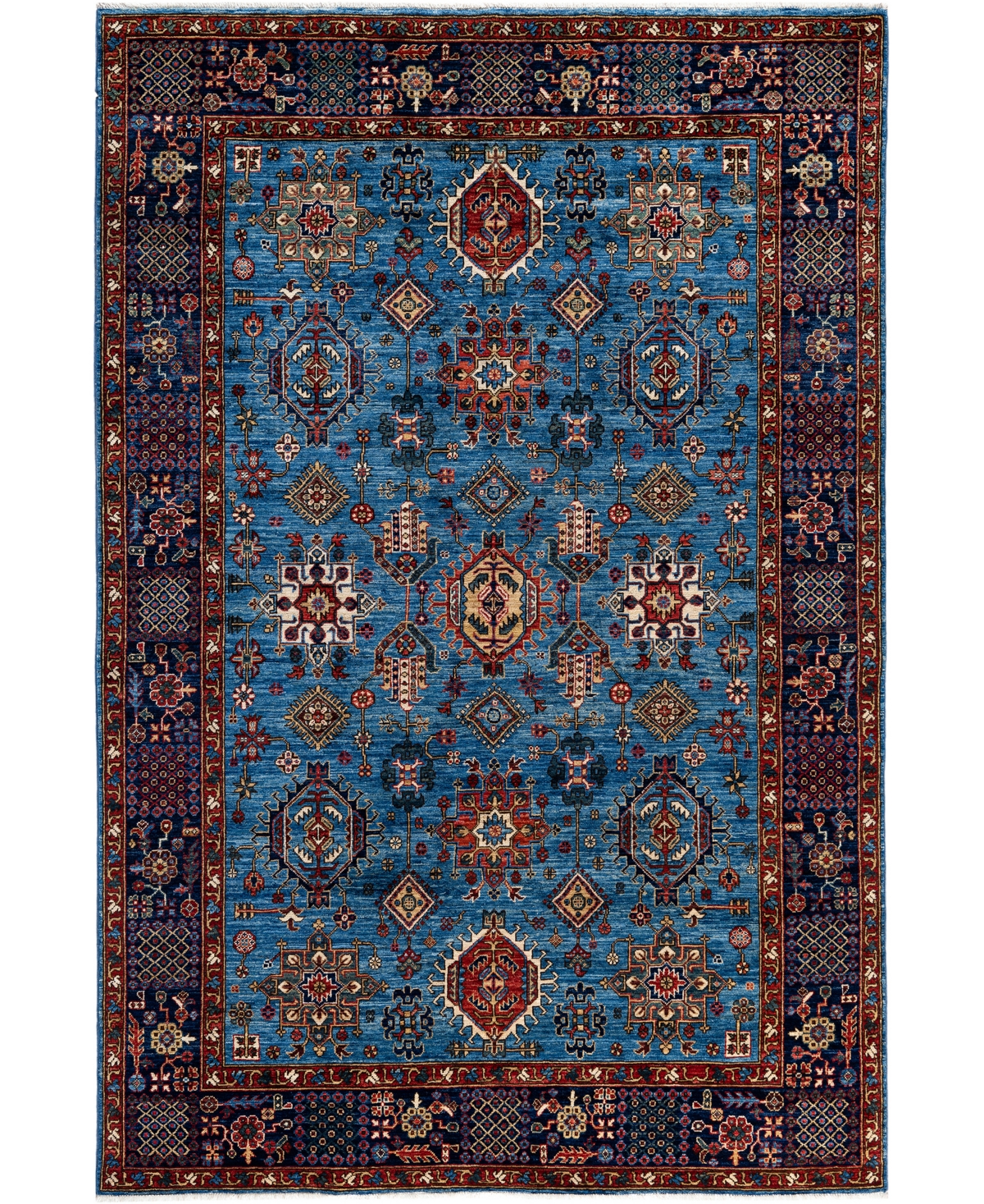 Adorn Hand Woven Rugs Serapi M1945 5'11''x8'10'' Area Rug In Light Blue
