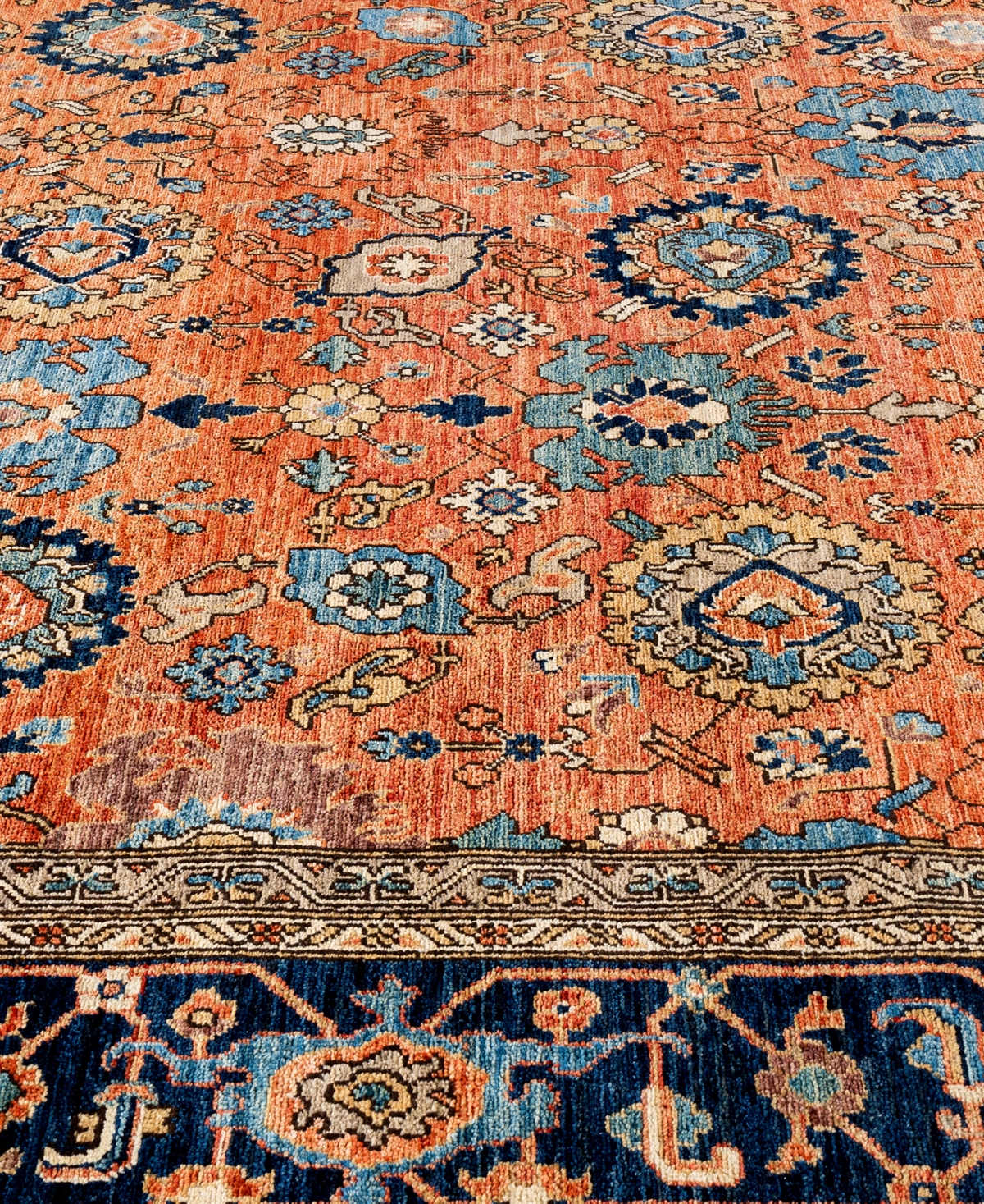 Adorn Hand Woven Rugs Serapi M1945 9'x11'11'' Area Rug In Orange