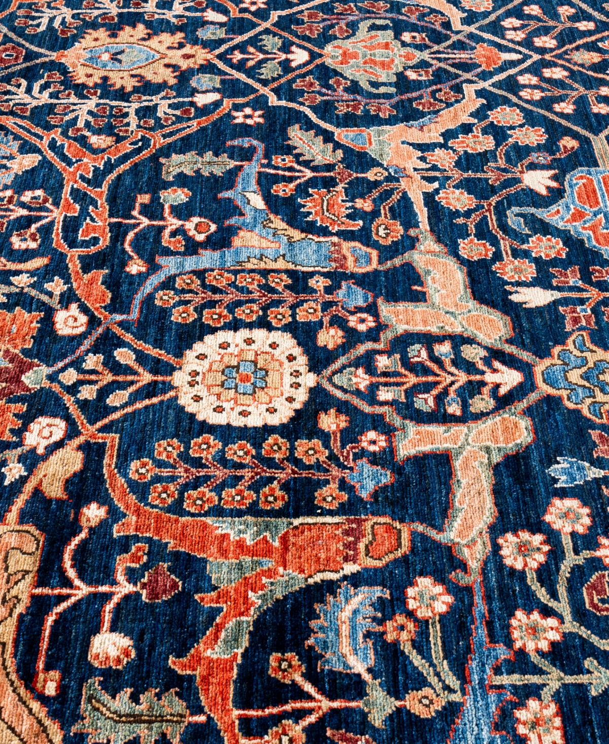 Adorn Hand Woven Rugs Serapi M1945 8'11''x12' Area Rug In Blue