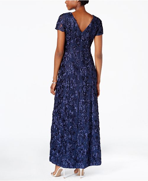 Alex Evenings Rosette A Line Gown Reviews Dresses Women Macy S