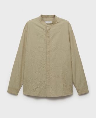 Men's Wrinkled-Effect Crew Neck Shirt
