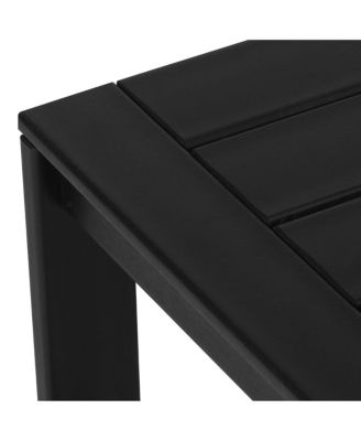 Modern Outdoor HDPE Rectangle Patio Side Table