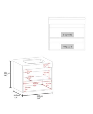 Rainbow City Vanity with 2 Doors