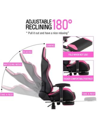 Massage Gaming Chair with Footrest