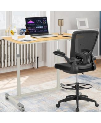 Height Adjustable Computer Desk Sit to Stand Rolling Notebook Table