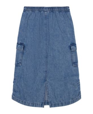 Big Girls Denim Cargo Skirt