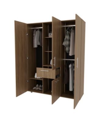 Alamo Lake Armoire Multi-storage with one Drawer, Natural Oak