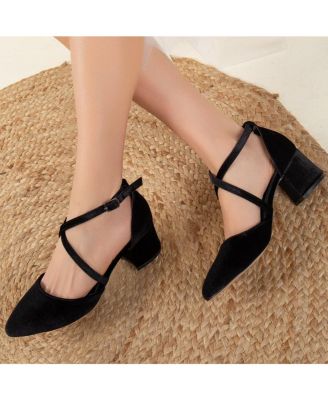Dolly Low Block Heel Pumps