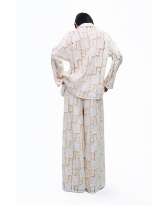 Women's Belted Embroidered Jacket