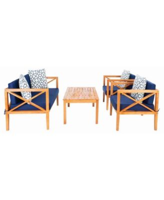 Nunzio 4 Pc Outdoor Set With Accent Pillows