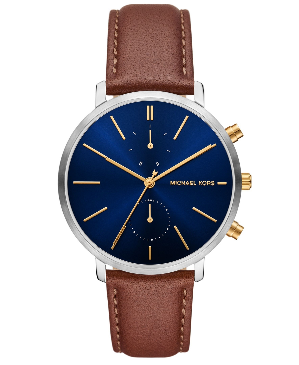 Men's Blake Multifunction Luggage Leather Watch, 42mm - Luggage