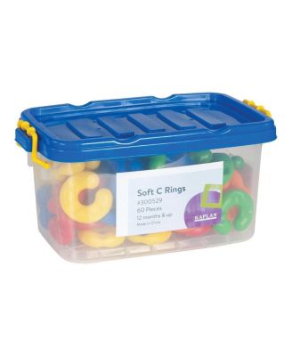 Chunky Soft C Rings Manipulative Set - 60 Pieces