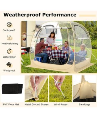 Instant Pop up Sports Tent with Carrying Bag and Floor Mat for 1-2/5-6 People